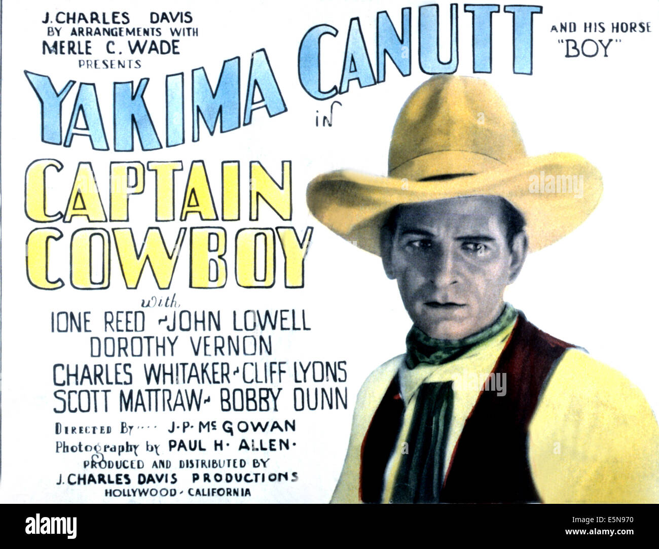 Captain Cowboy, Yakima Canutt, poster art, 1929 Stock Photo Alamy