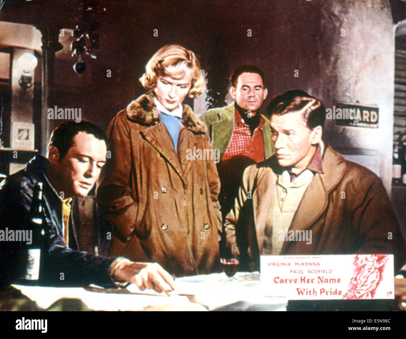 CARVE HER NAME WITH PRIDE, Maurice Ronet, Virginia McKenna, Paul Scofield, 1958 Stock Photo