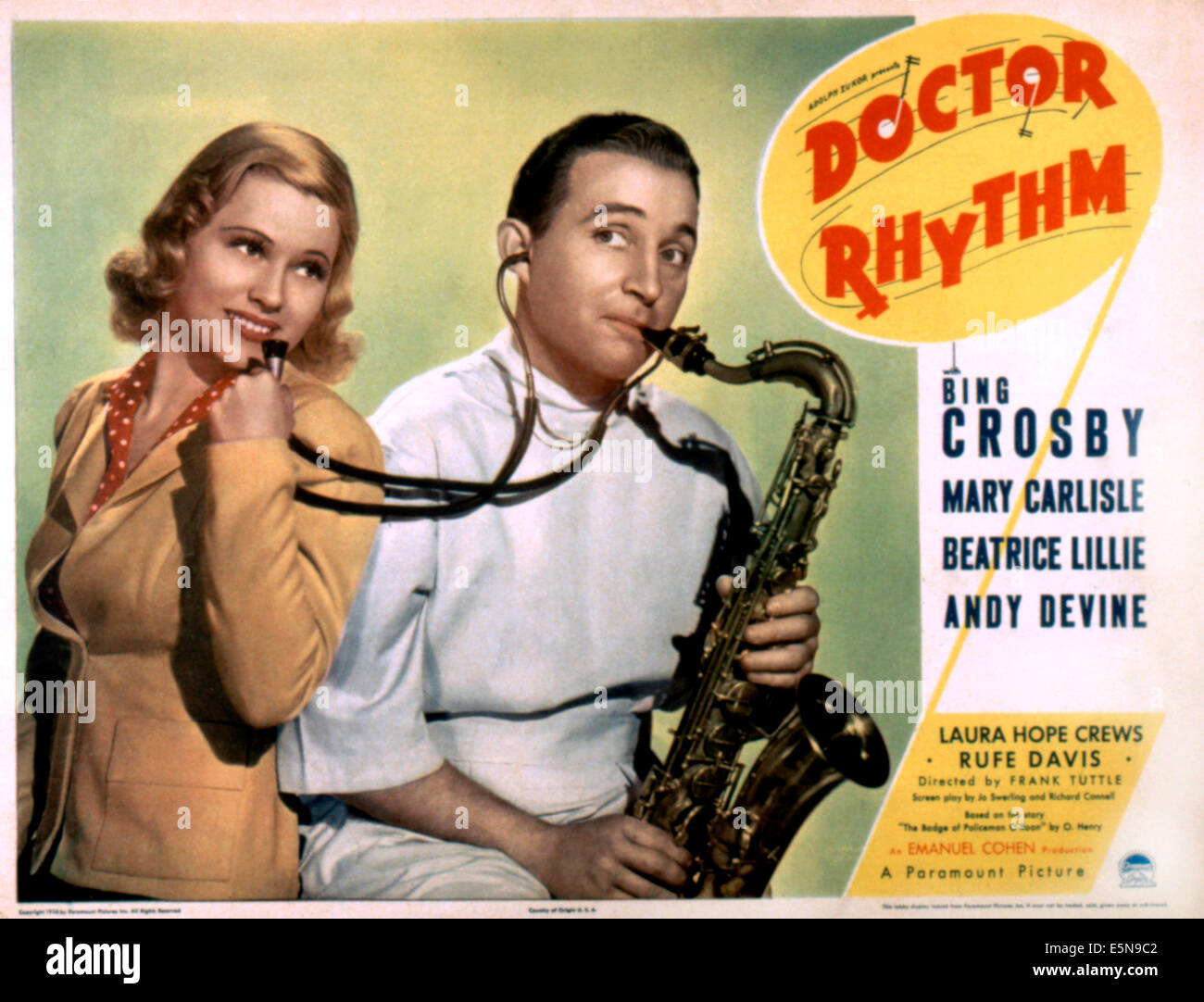 DR. RHYTHM, Mary Carlisle, Bing Crosby, 1938 Stock Photo