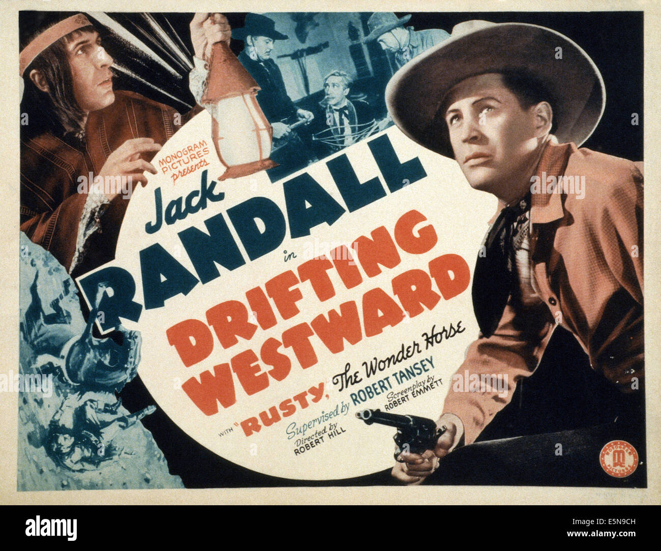 DRIFTING WESTWARD, Jack Randall (aka Addison Randall), 1939 Stock Photo