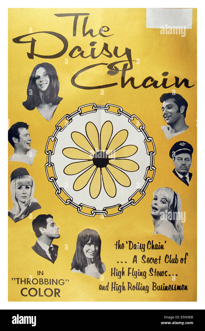 THE DAISY CHAIN, Samantha Scott (bottom center), 1969 Stock Photo