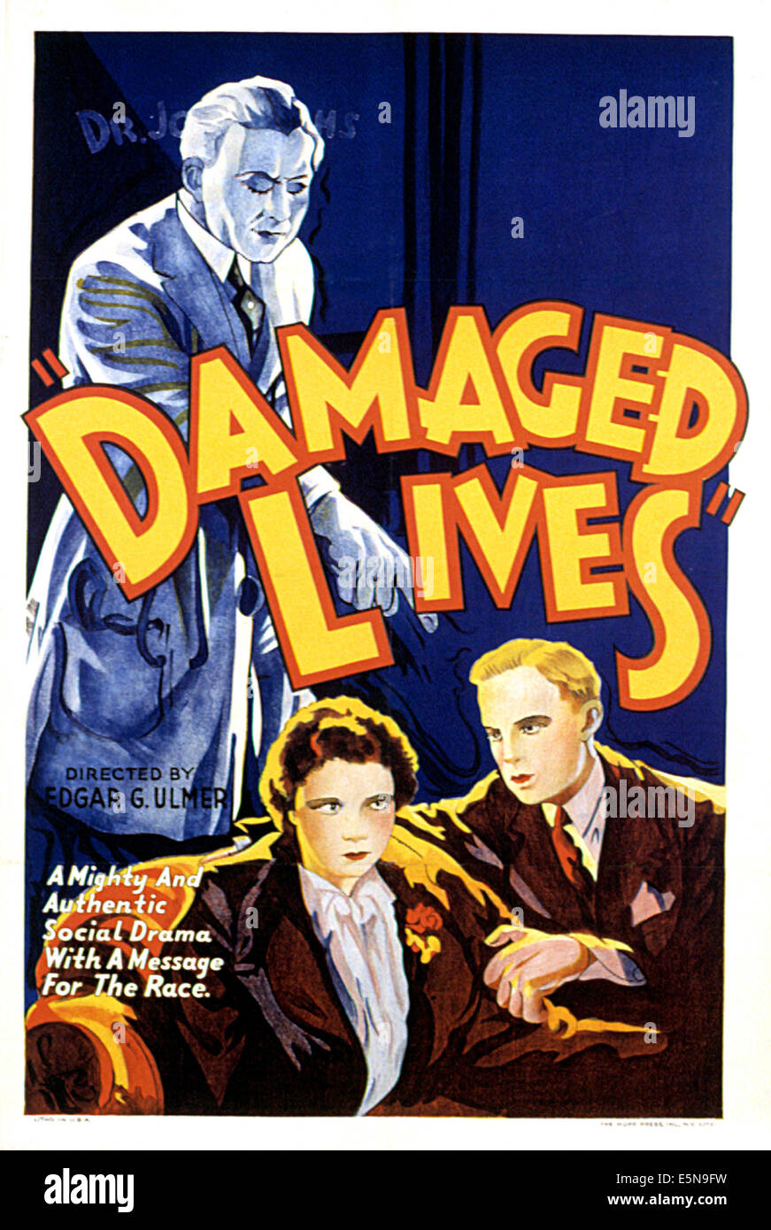DAMAGED LIVES, Diane Sinclair, Lyman Williams, 1937 Stock Photo