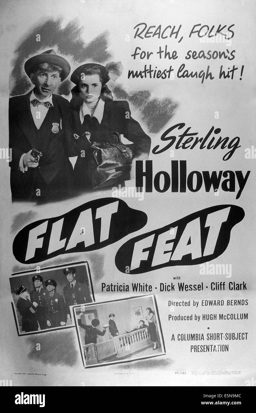 FLAT FEET, top from left: Sterling Holloway, Patricia Barry as Patricia White, 1948 Stock Photo