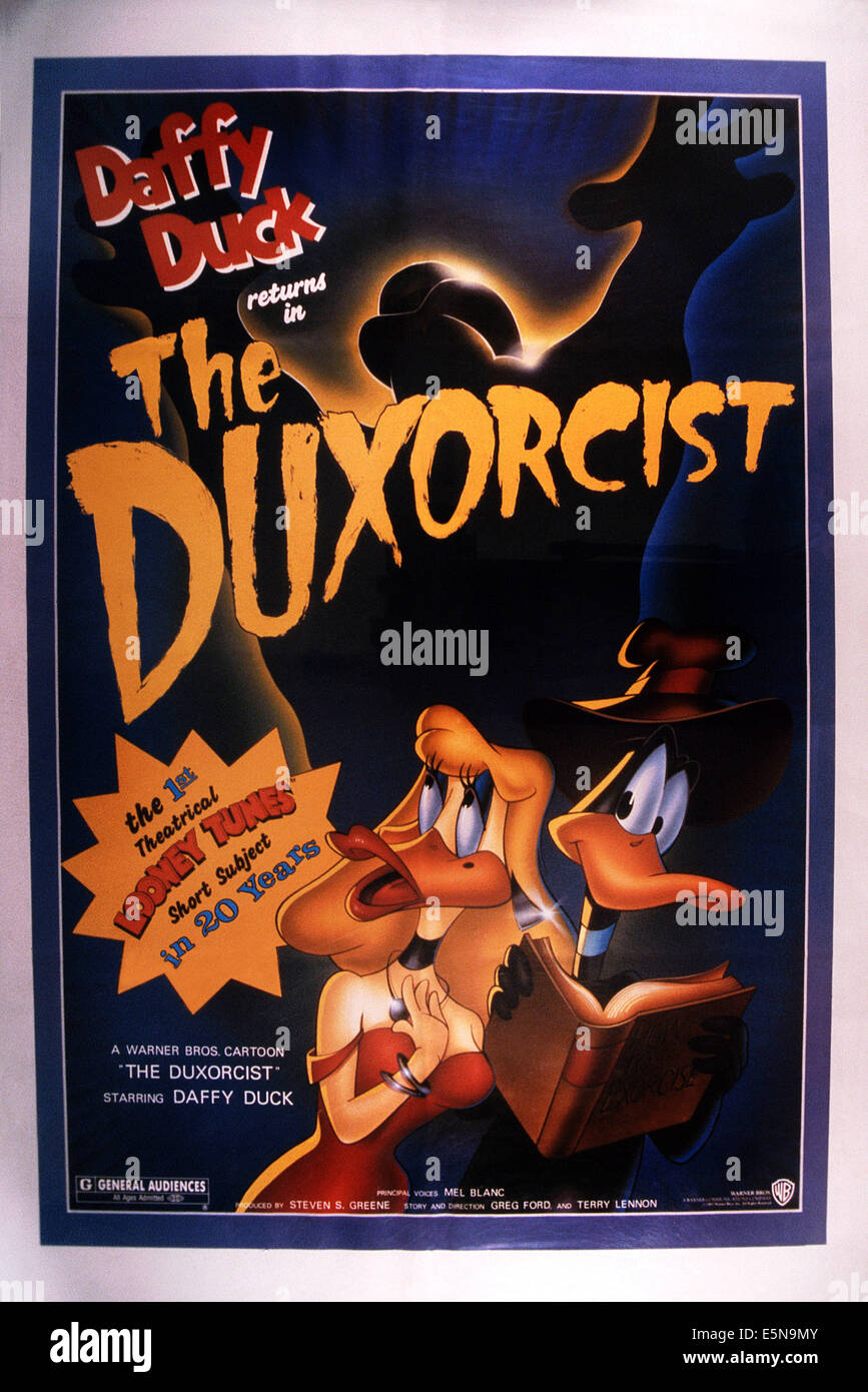THE DUXORCIST, from left: Melissa Duck, Daffy Duck, 1987, © Warner Brothers/courtesy Everett Collection Stock Photo