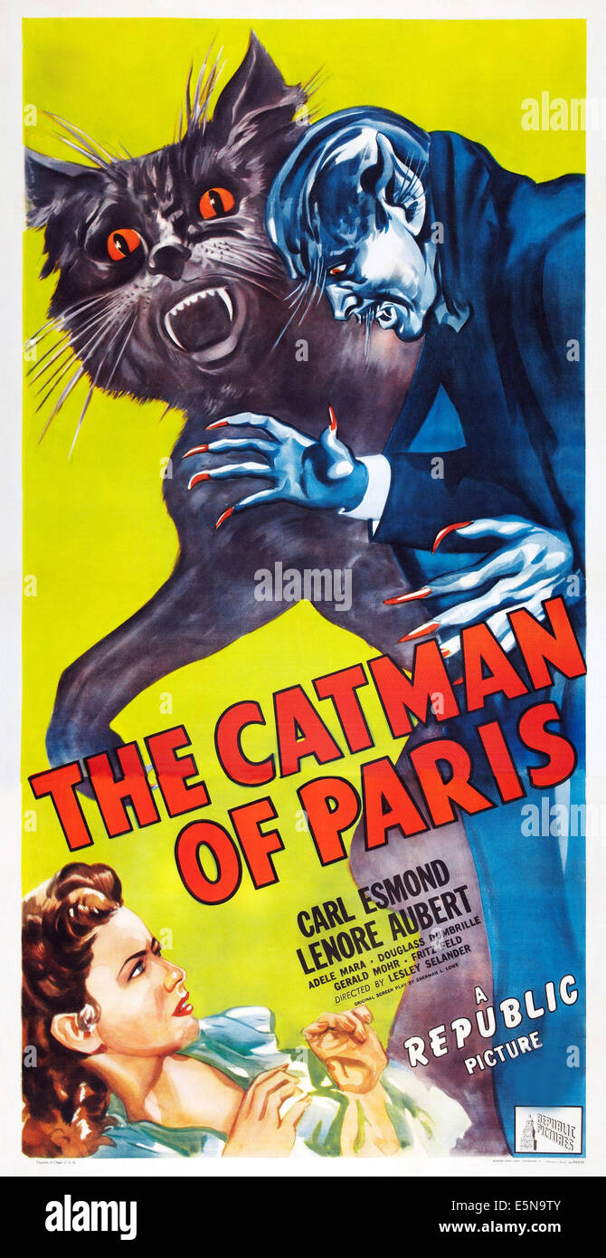 THE CATMAN OF PARIS, 1946 Stock Photo