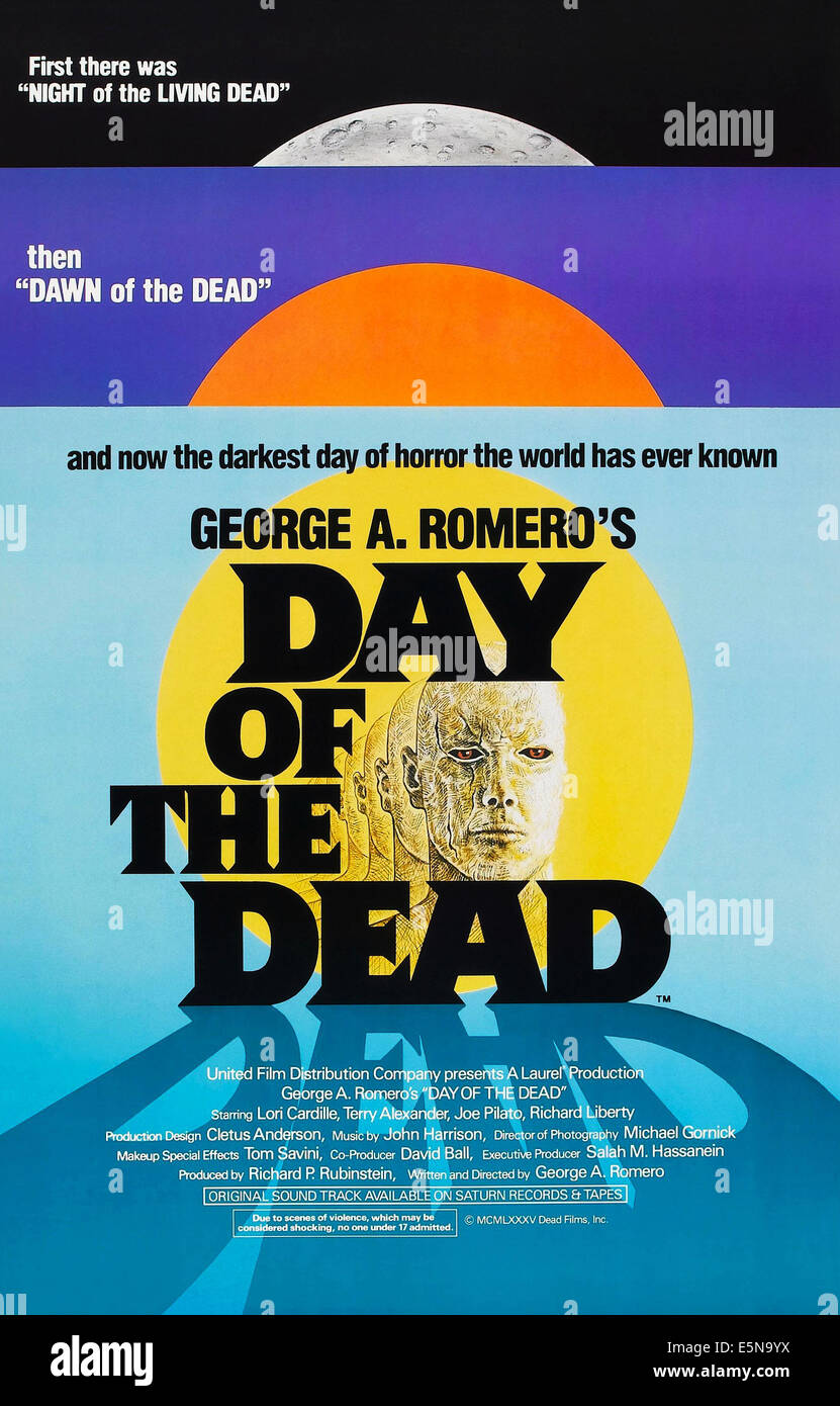 DAY OF THE DEAD, U.S. poster, 1985. © United Film Distribution Company/courtesy Everett Collection Stock Photo