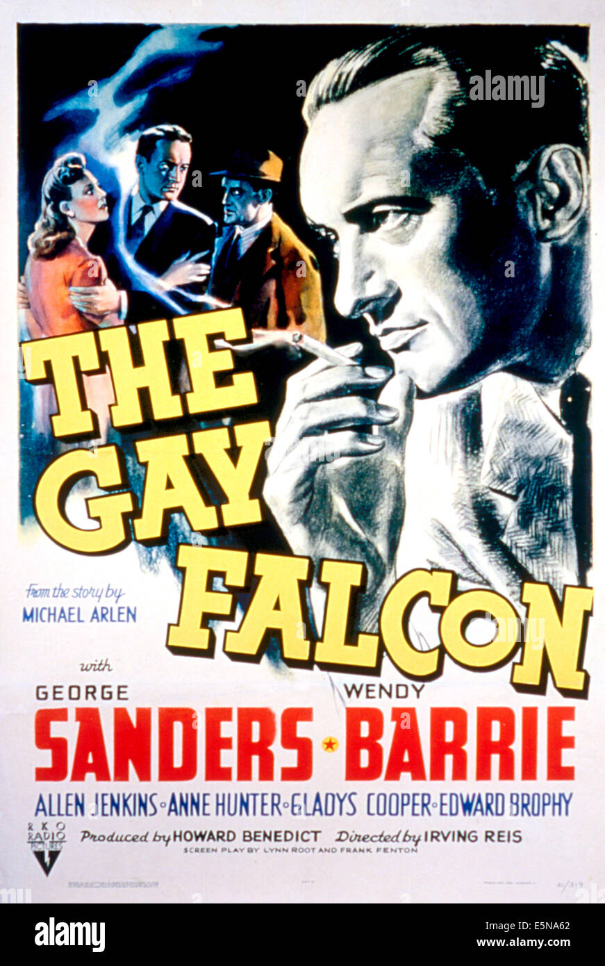 THE GAY FALCON, Wendy Barrie, George Sanders, Arthur Shields, 1941 Stock Photo