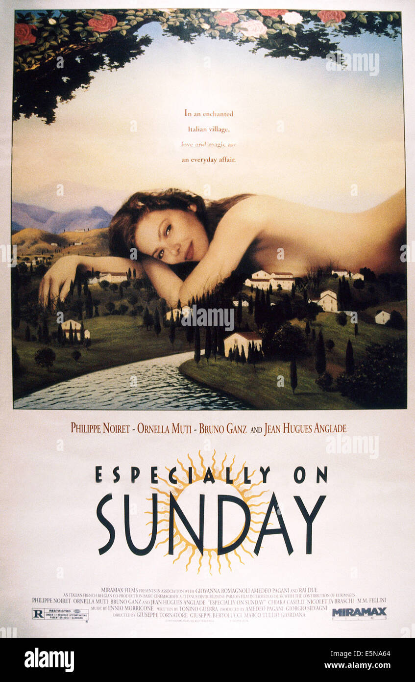ESPECIALLY ON SUNDAY, (aka LA DOMENICA SPECIALMENTE), poster, Ornella