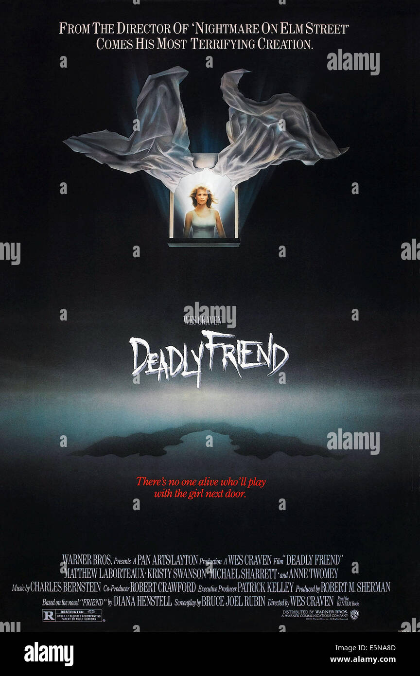 DEADLY FRIEND, Kristy Swanson, 1986, © Warner Brothers/courtesy Everett ...