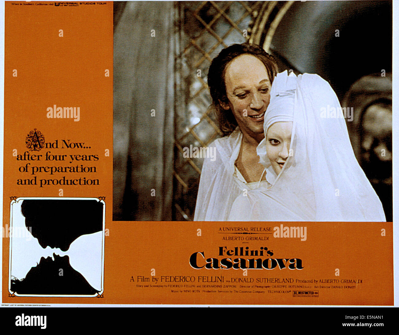 Fellinis Casanova Donald Sutherland Margaret Clementi 1976 Stock