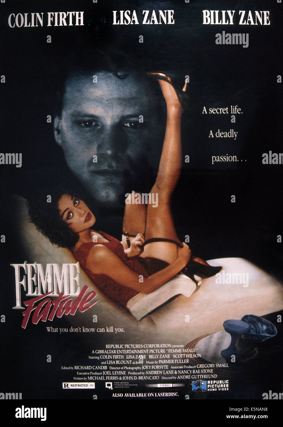 FEMME FATALE, Lisa Zane (front), Colin Firth, 1991 ...