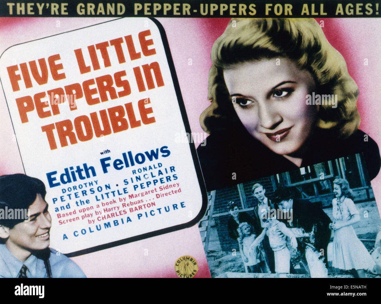 FIVE LITTLE PEPPERS IN TROUBLE, from left, Ronald Sinclair, Edith Fellows, 1940 Stock Photo