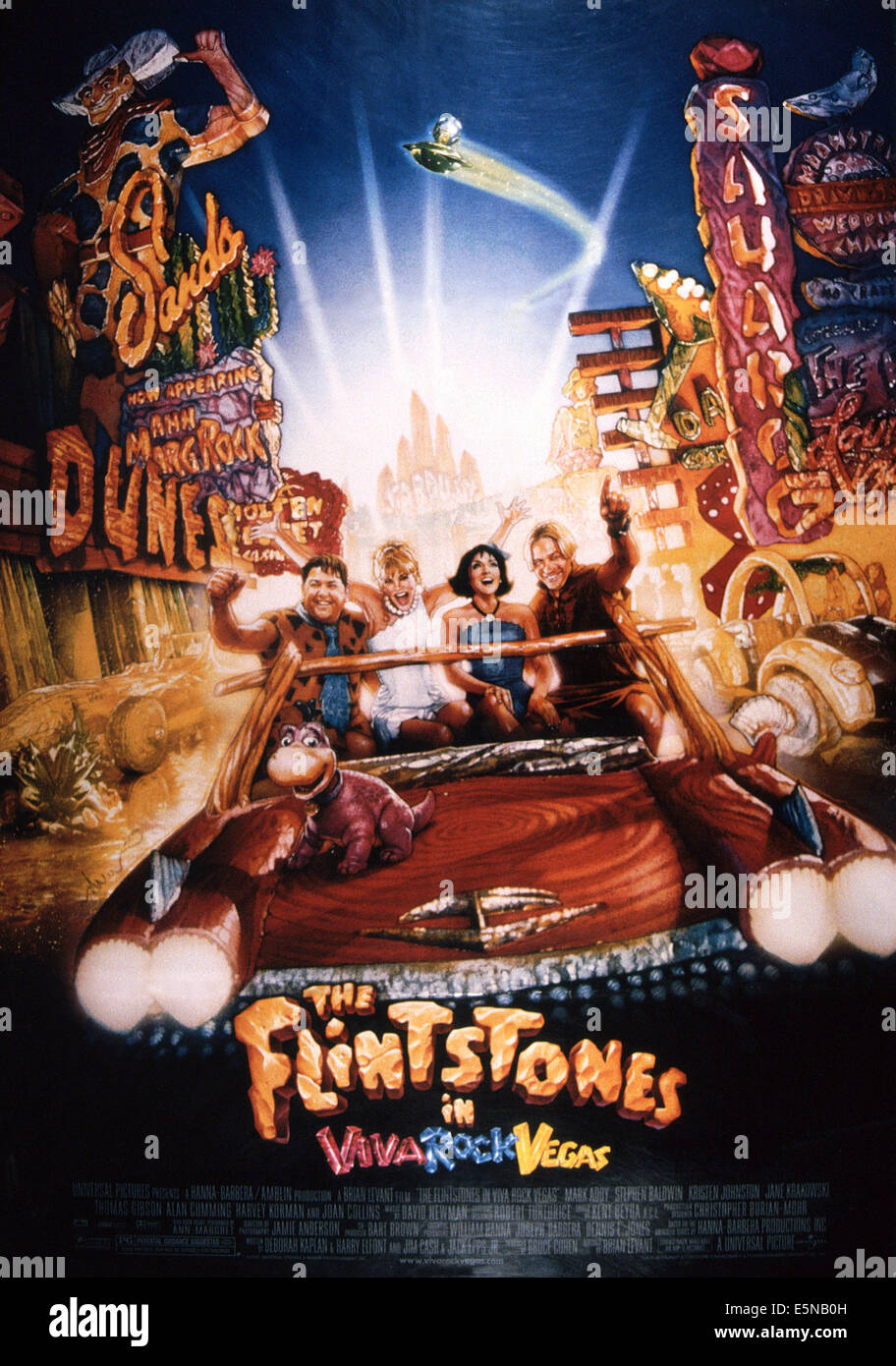 THE FLINTSTONES IN VIVA ROCK VEGAS, from left: Mark Addy, Kristen Johnston, Jane Krakowski, Stephen Baldwin, 2000, © Stock Photo