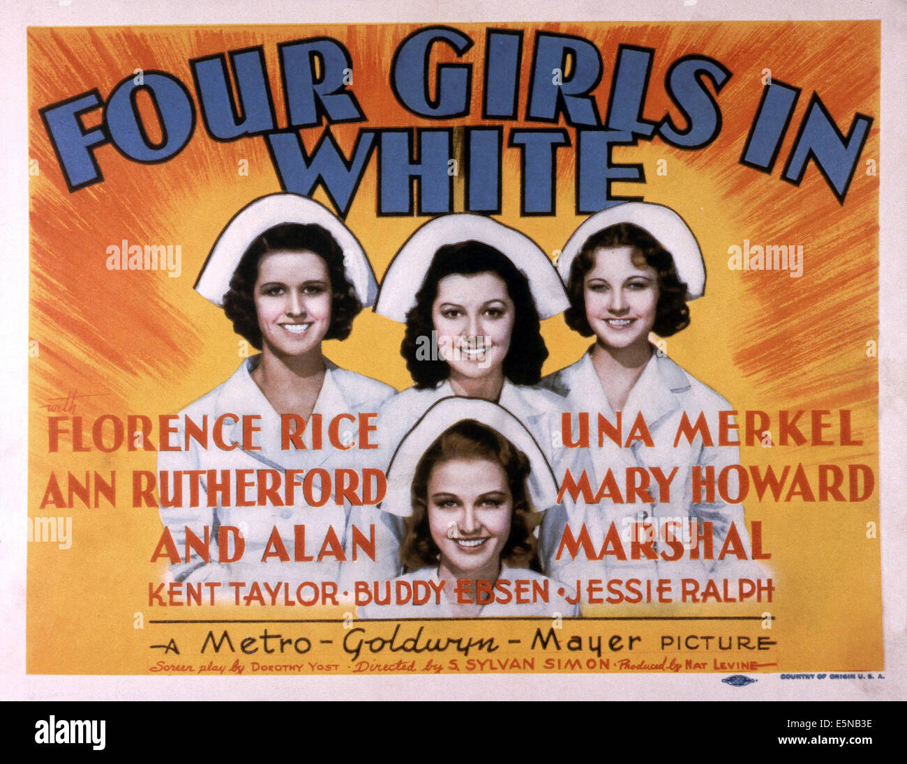 Mary Rutherford FOUR GIRLS IN WHITE, rear from left: Mary Howard, Ann Rutherford, Una ...