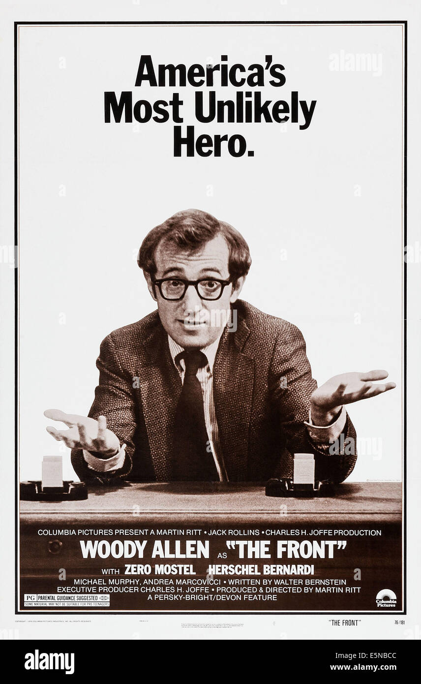 THE FRONT, U.S. poster art, Woody Allen, 1976 Stock Photo - Alamy