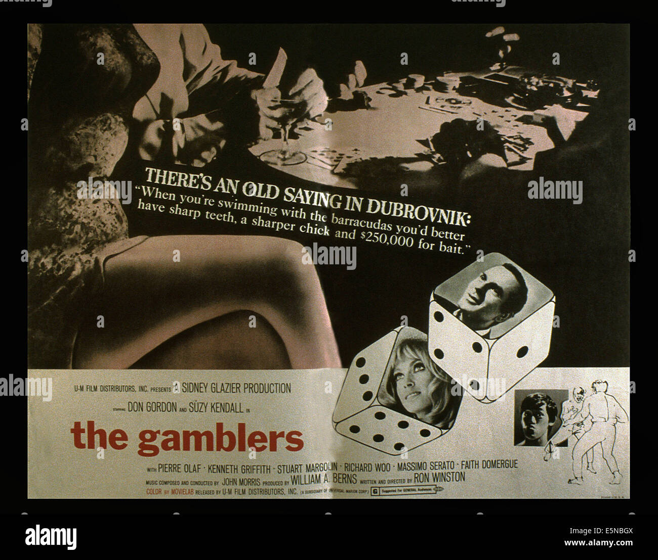 THE GAMBLERS, from left: Suzy Kendall, Don Gordon, Richard Woo, 1970 Stock Photo
