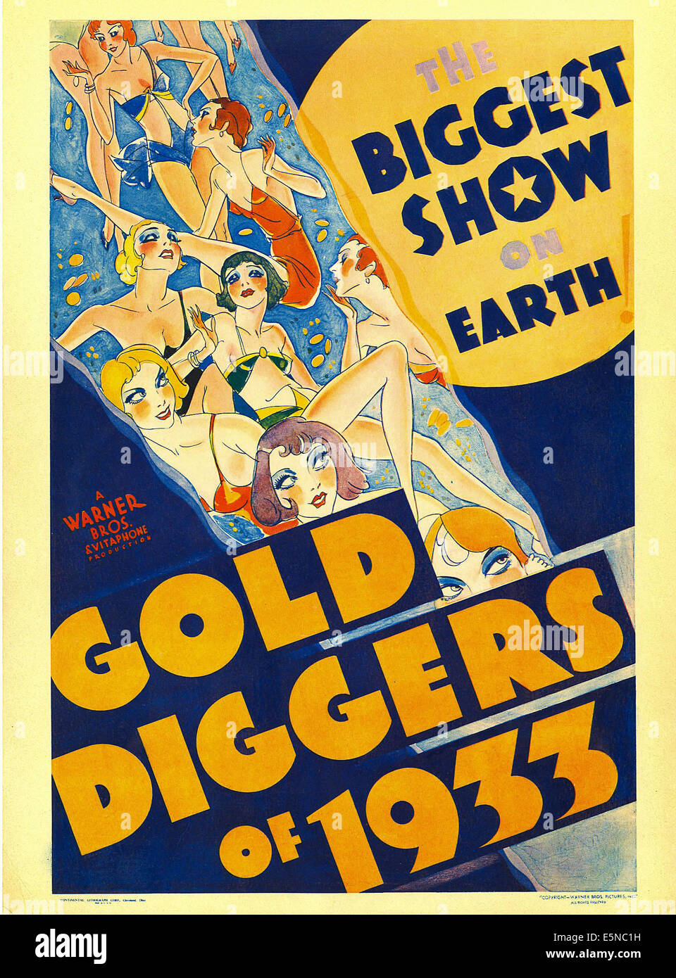 GOLD DIGGERS OF 1933, window card, 1933 Stock Photo