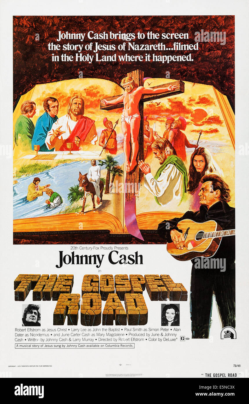 THE GOSPEL ROAD: A STORY OF JESUS, Johnny Cash (right), 1973, TM & Copyright © 20th Century Fox Film Corp./courtesy Everett Stock Photo