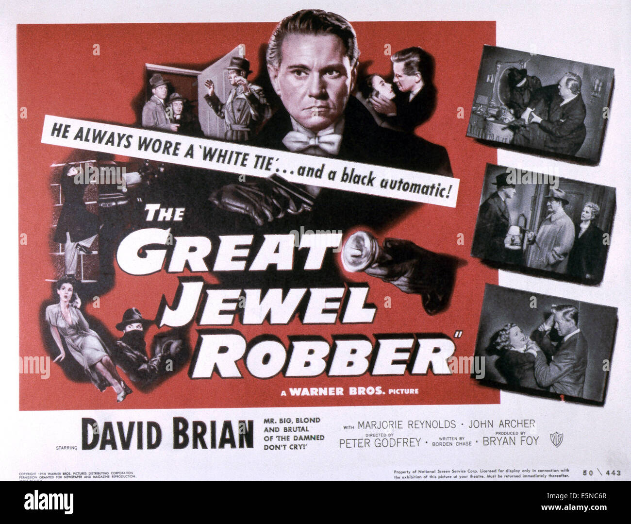 THE GREAT JEWEL ROBBER, David Brian (bowtie), 1950 Stock Photo