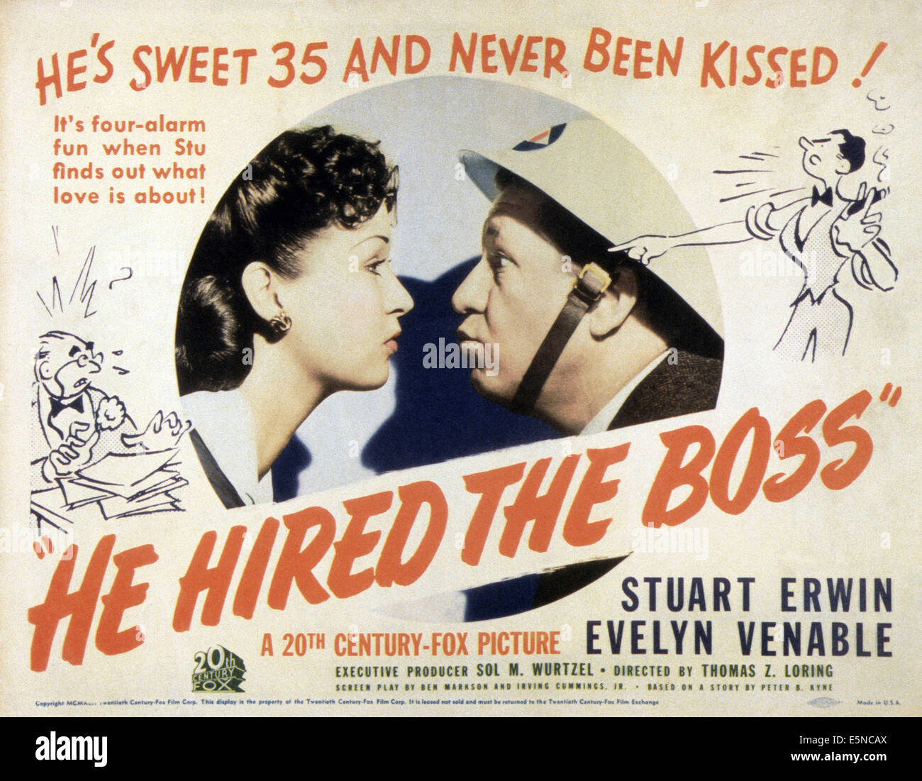 HE HIRED THE BOSS, from left Evelyn Venable, Stuart Erwin, 1943, TM