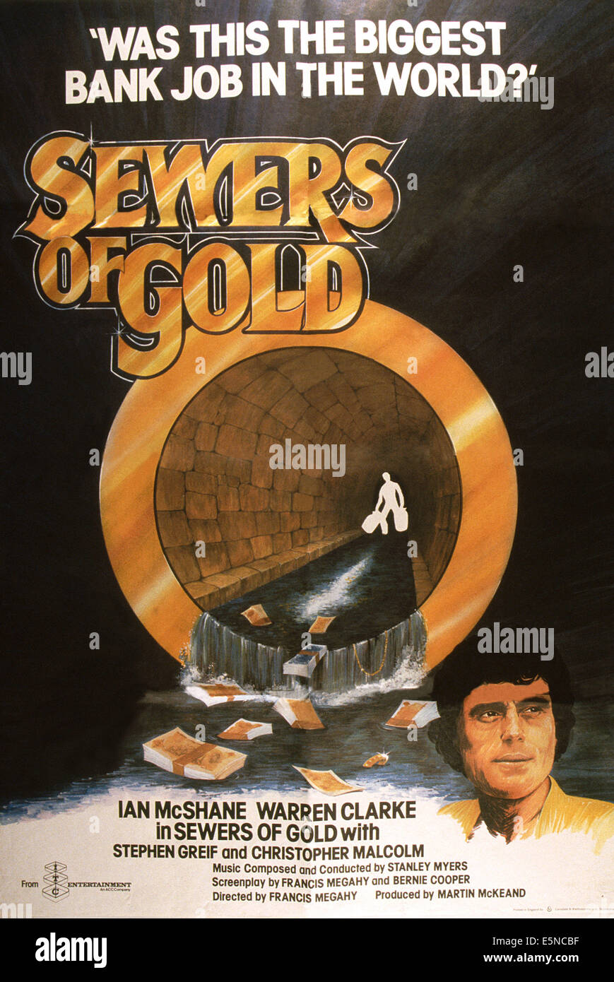 THE GREAT RIVIERA BANK ROBBERY, (aka SEWERS OF GOLD), British poster art,  Ian McShane (bottom right), 1979 Stock Photo - Alamy