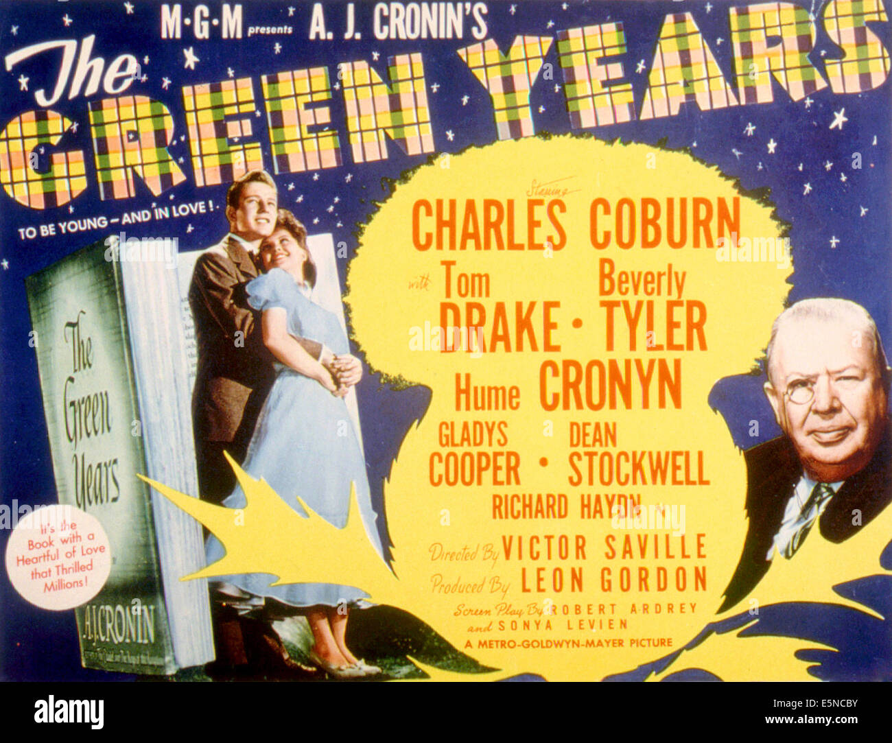 THE GREEN YEARS, Tom Drake, Beverly Tyler, Charles Coburn, 1946 Stock Photo