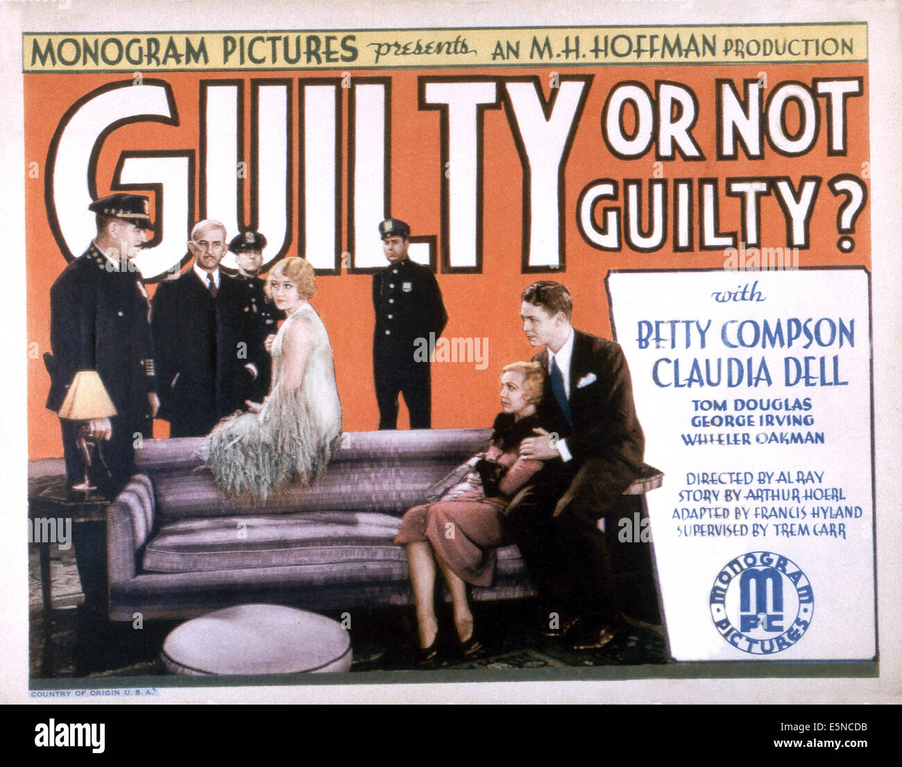 Guilty Or Not Guilty Civilians From Left George Irving Betty Stock Photo Alamy