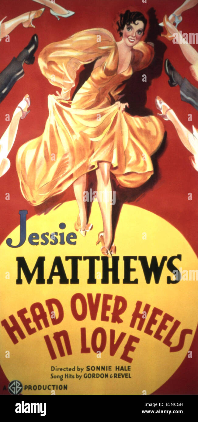 HEAD OVER HEELS, (aka HEAD OVER HEELS IN LOVE), Jessie Matthews, 1937 Stock Photo