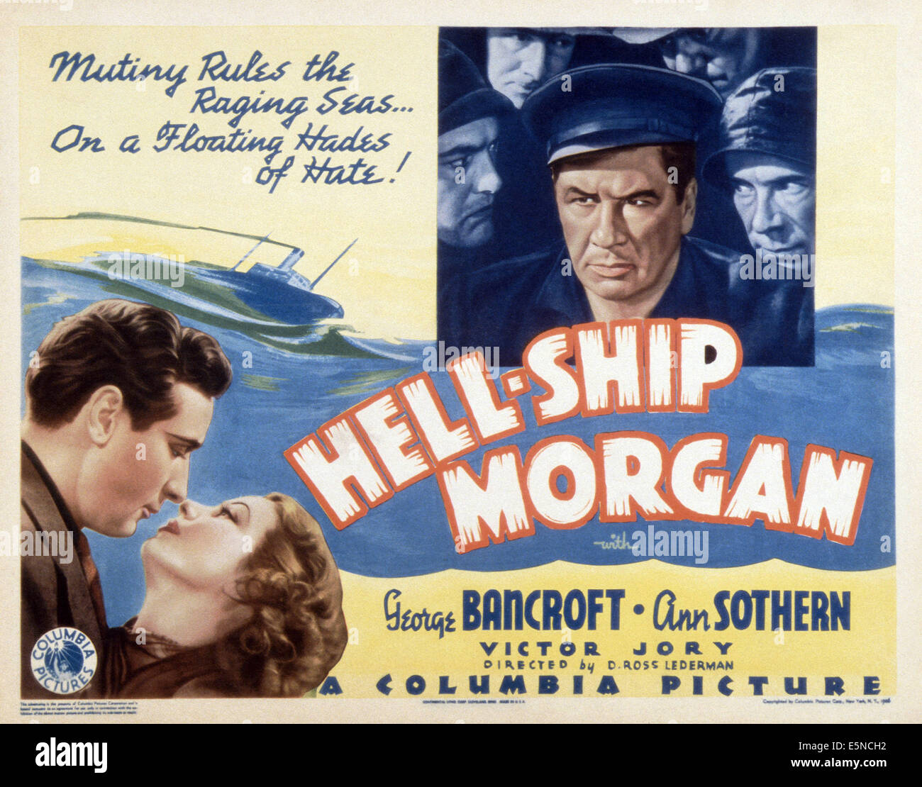 HELL-SHIP MORGAN, bottom from left: Victor Jory, Ann Sothern, George Bancroft (top center), 1936 Stock Photo