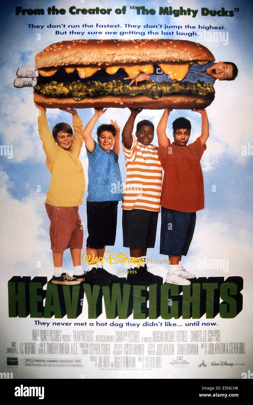 HEAVY WEIGHTS, standing from left: Aaron Schwartz, Max Goldblatt, Kenan Thompson, Shaun Weiss, 1995, © Buena Vista/courtesy Stock Photo