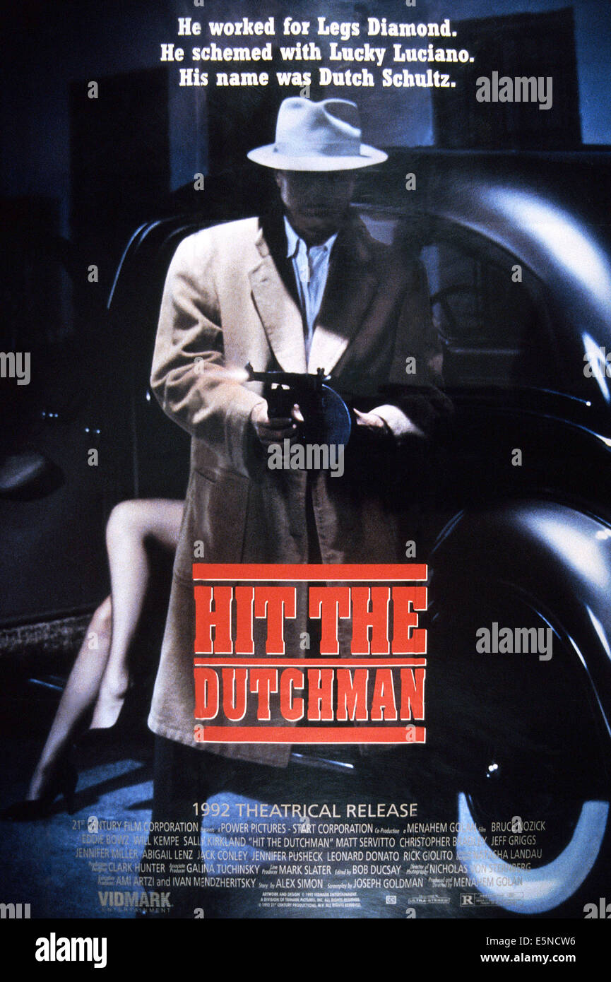 HIT THE DUTCHMAN, U.S. poster, Bruce Nozick, 1992. ©21st Century Film Corporation, TM & Copyright/courtesy Everett Collection Stock Photo