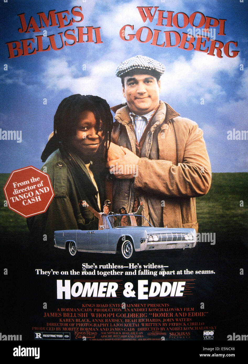 HOMER AND EDDIE, from left: Whoopi Goldberg, James Belushi, 1989, © Skouras Pictures/courtesy Everett Collection Stock Photo