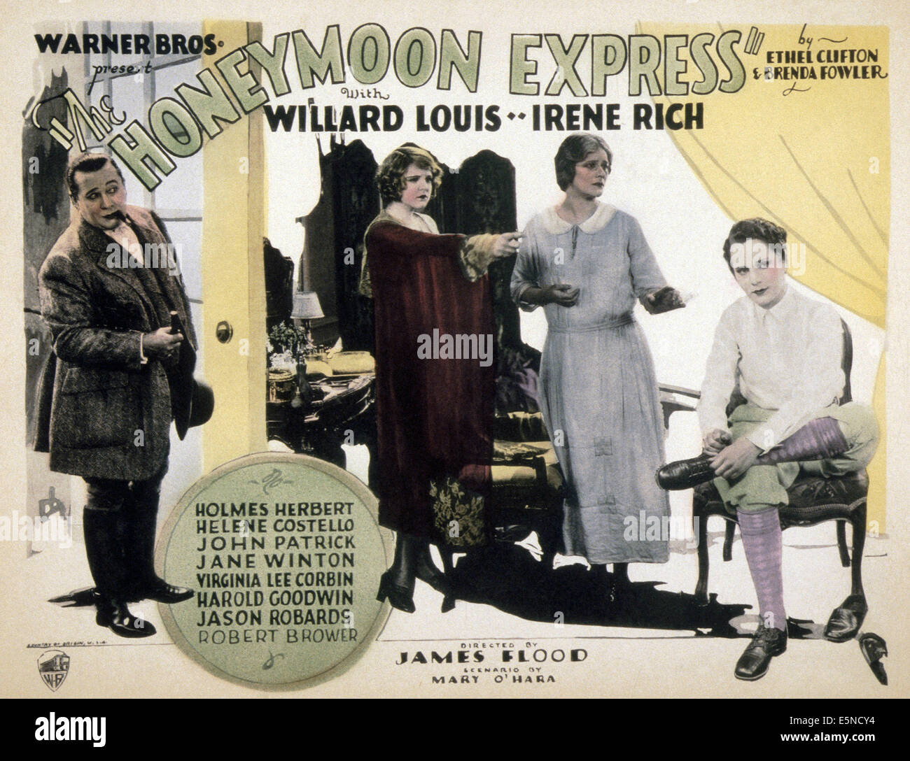 THE HONEYMOON EXPRESS. from left: Willard Louis, Helene Costello, Irene Rich, 1926 Stock Photo
