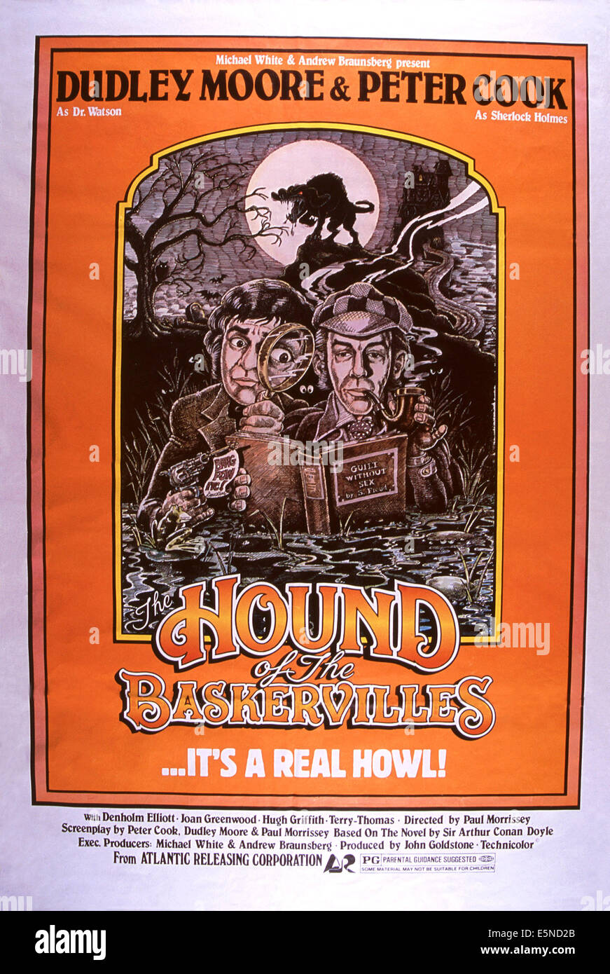 THE HOUND OF THE BASKERVILLES, from left Dudley Moore as