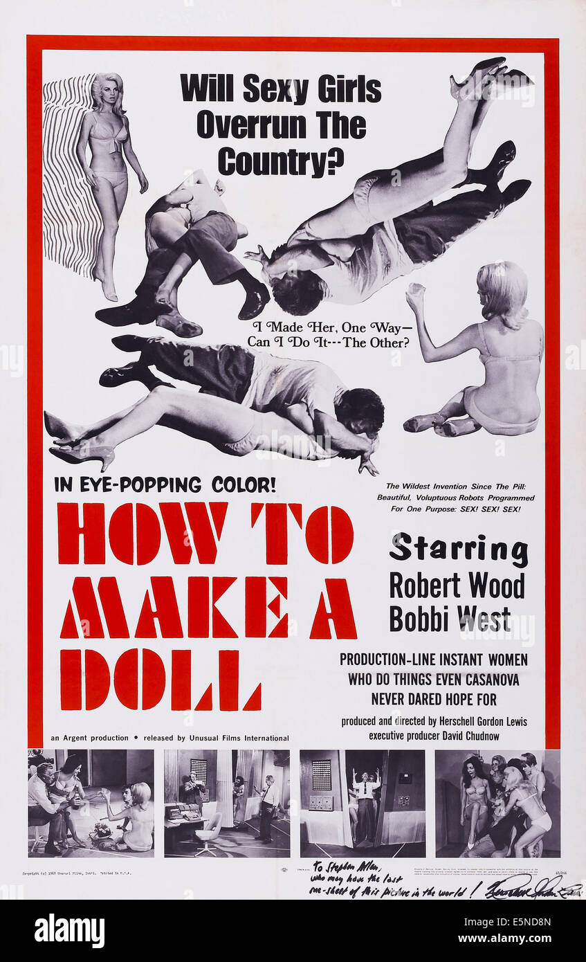 HOW TO MAKE A DOLL, US poster art, 1968 Stock Photo