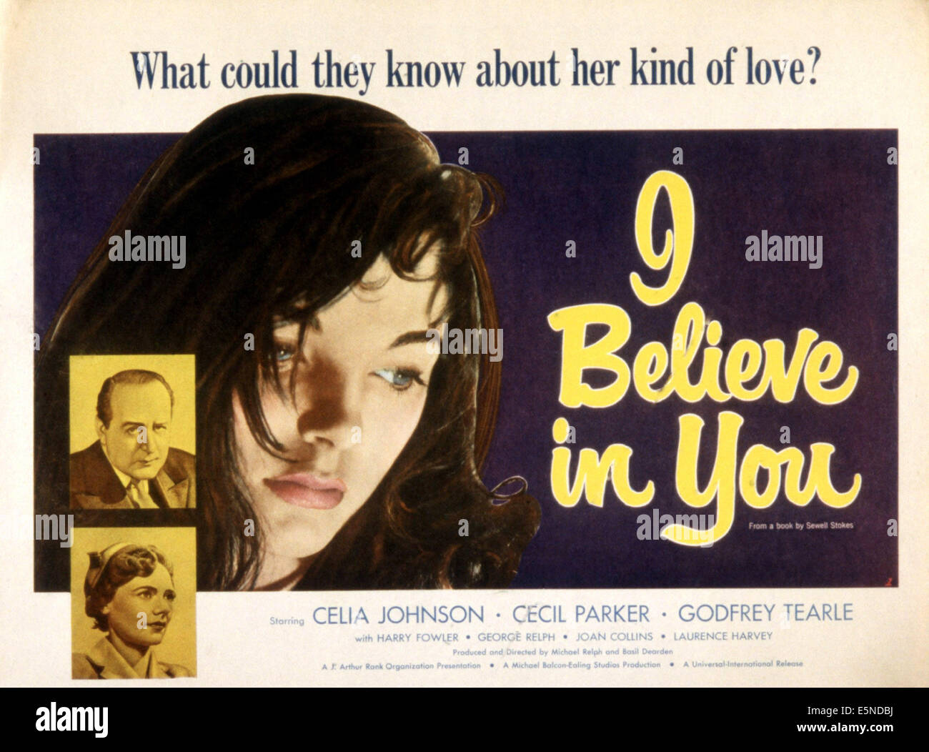 I BELIEVE IN YOU, Cecil Parker, Celia Johnson, Joan Collins, 1952 Stock Photo