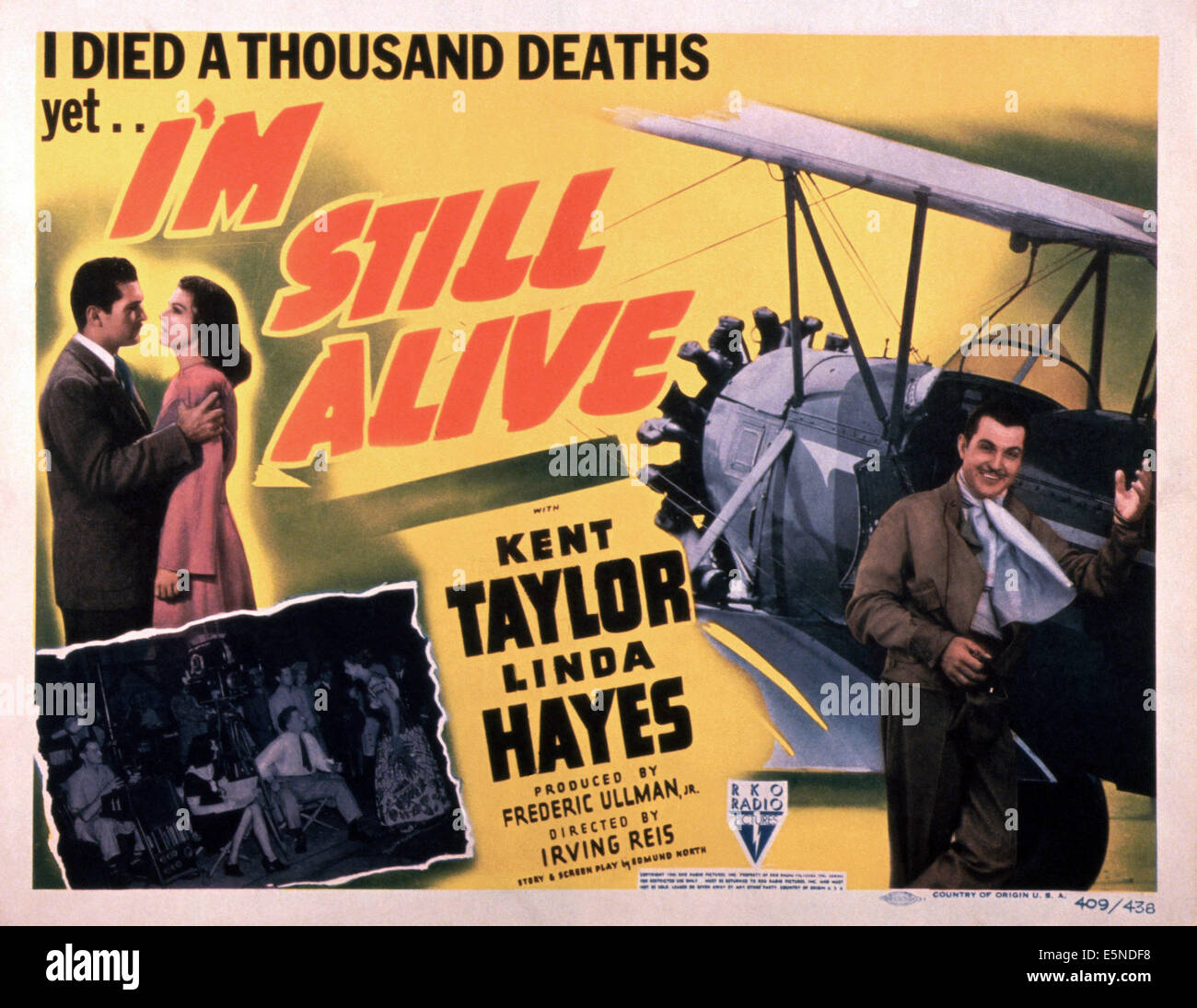I'M STILL ALIVE, from left: Kent Taylor, Linda Hayes, Kent Taylor, 1940 Stock Photo