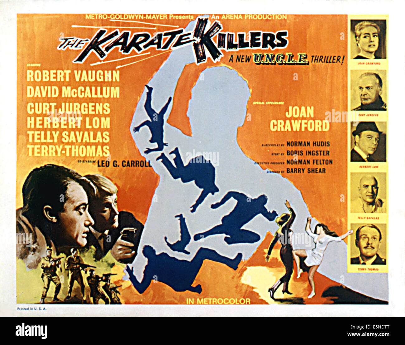 THE KARATE KILLERS, Robert Vaughn, David McCallum, Joan Crawford, Curd Jurgens, Herbert Lom, Telly Savalas, Terry-Thomas, 1967 Stock Photo