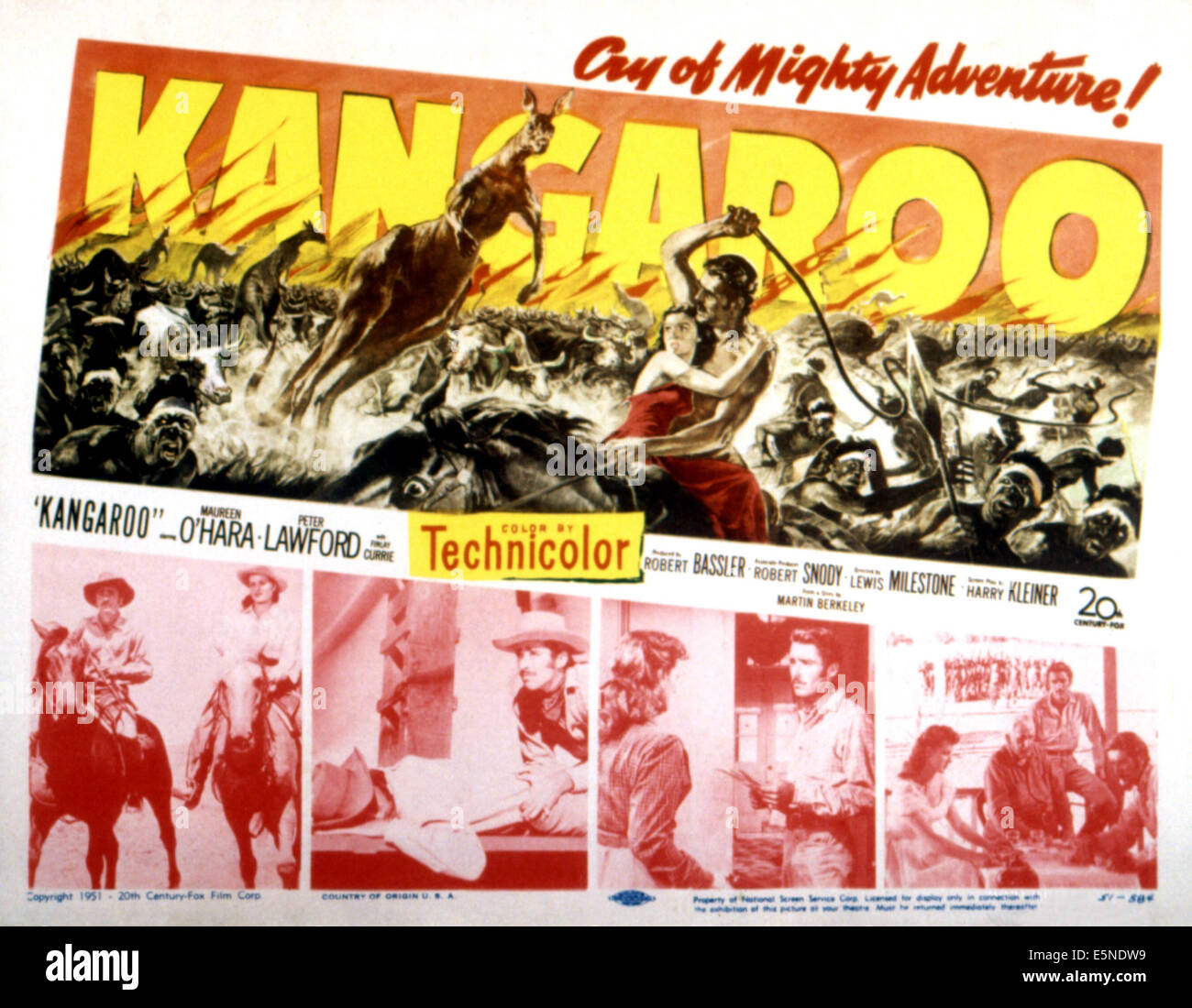 KANGAROO, Maureen O'Hara, Peter Lawford, Richard Boone, 1952, TM and Copyright (c) 20th Century-Fox Film Corp.  All Rights Stock Photo