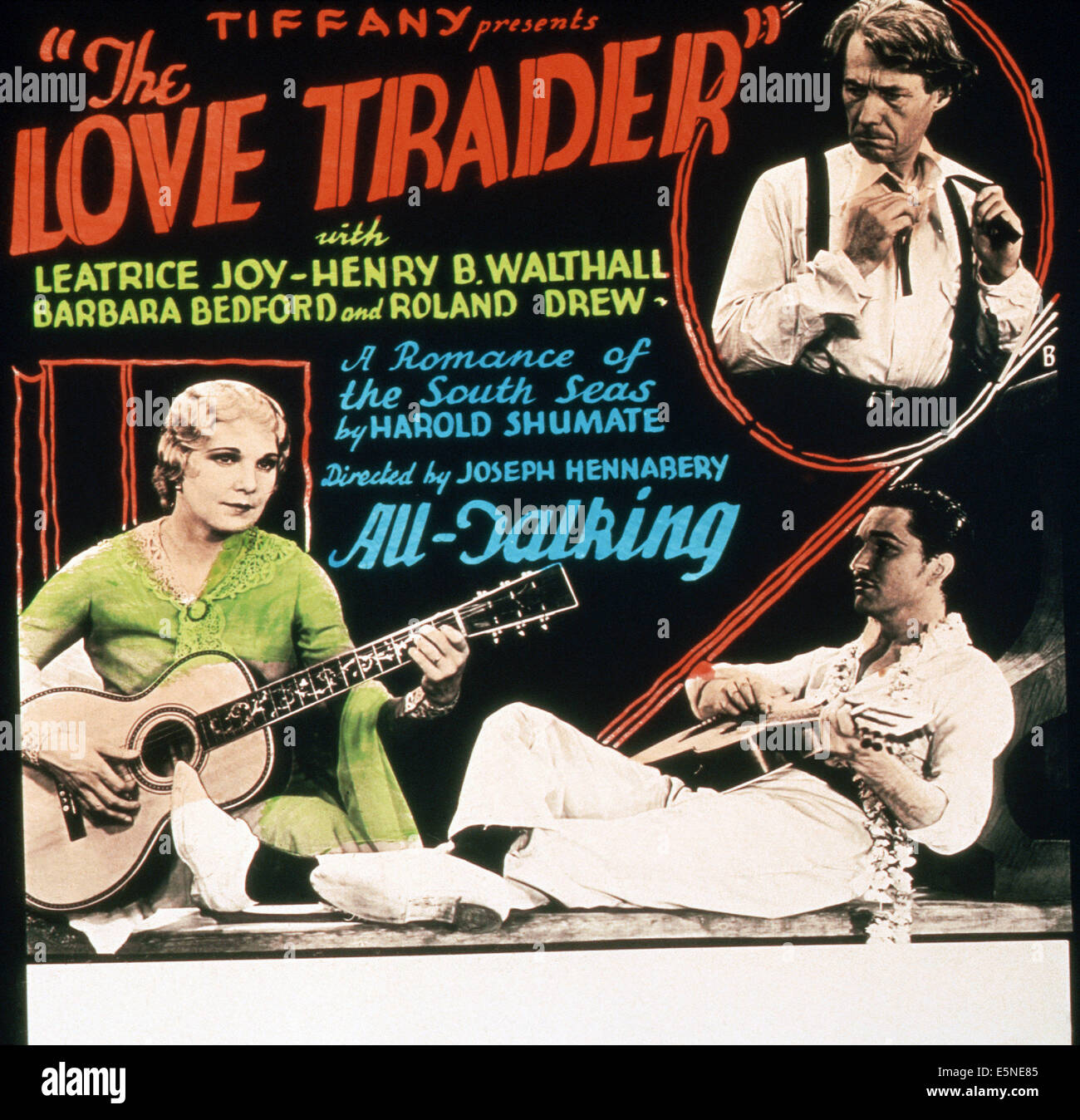 THE LOVE TRADER, Leatrice Joy (left), Henry B. Walthall (top right), Roland Drew (bottom right), 1930 Stock Photo