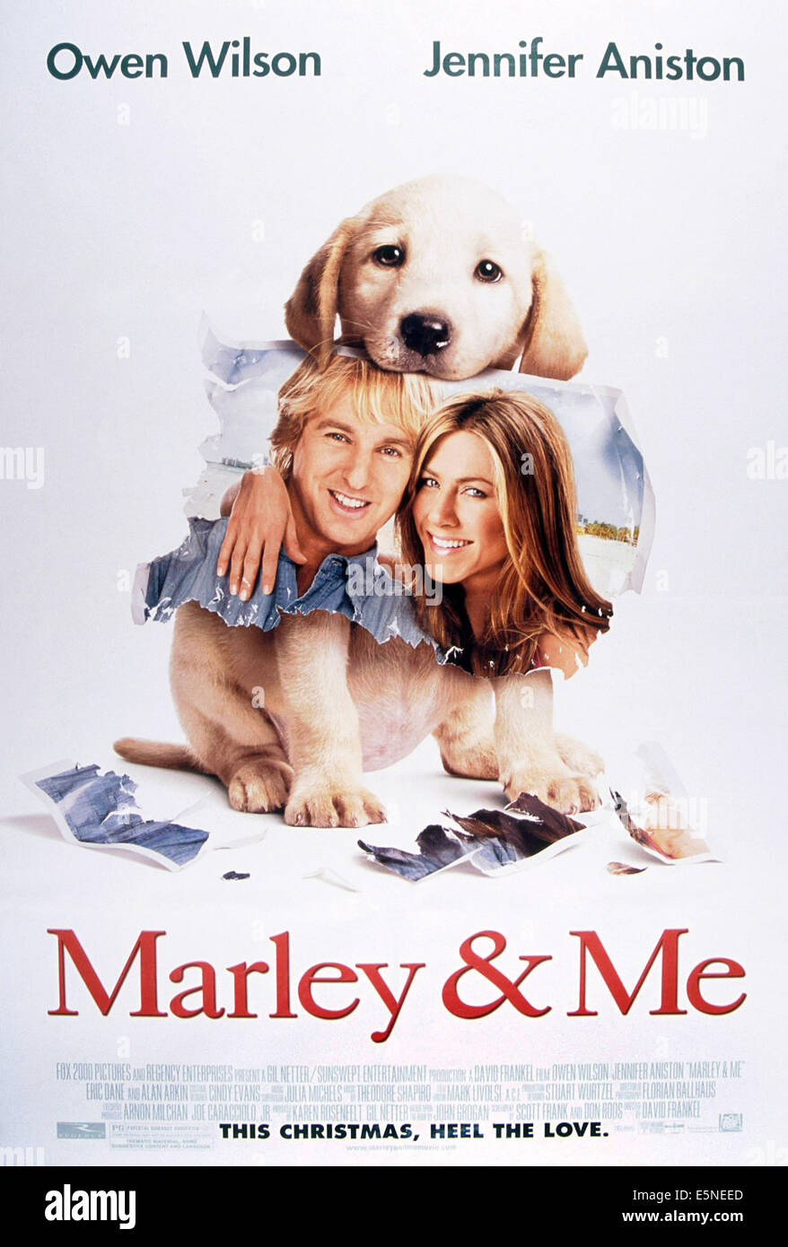 MARLEY & ME, from left: Owen Wilson, Jennifer Aniston, 2008, TM & Copyright © Fox 2000 Pictures. All rights reserved/courtesy Stock Photo