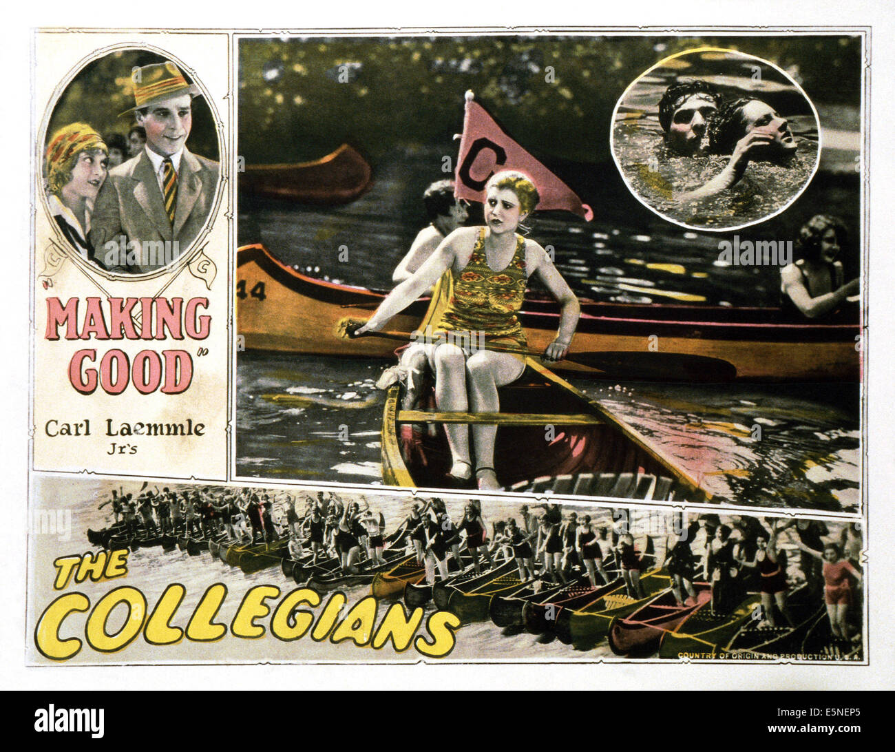MAKING GOOD, ('Collegians' series) insert: Dorothy Gulliver, George J. Lewis; center: Dorothy Gulliver, 1926 Stock Photo