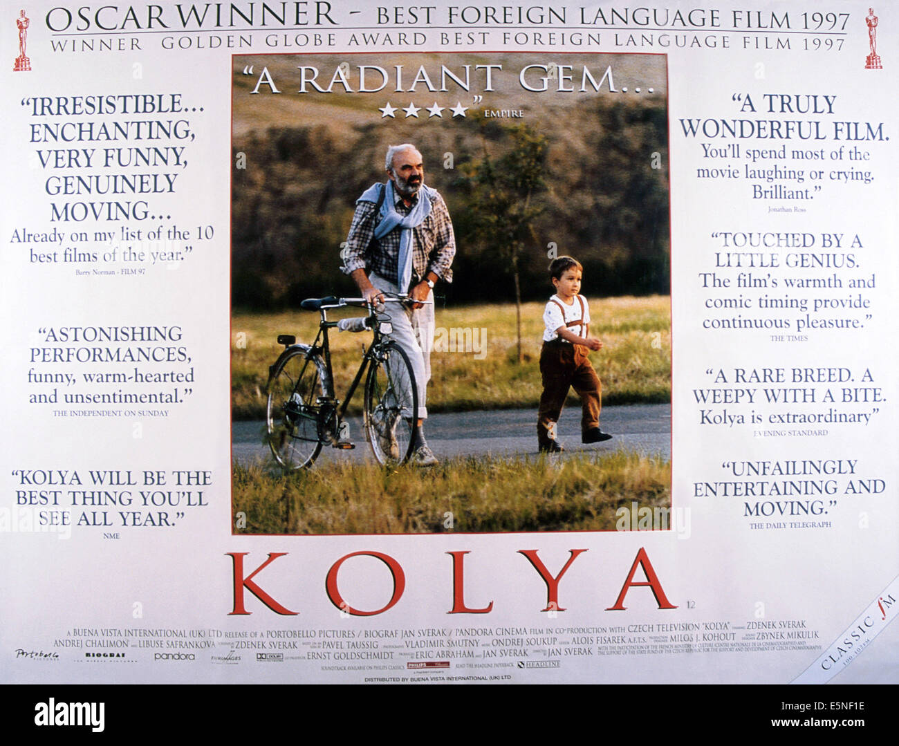 KOLYA, (aka KOLJA), left: Sverak, Andrei Chalimon, 1996, © Everett Collection Stock Photo Alamy