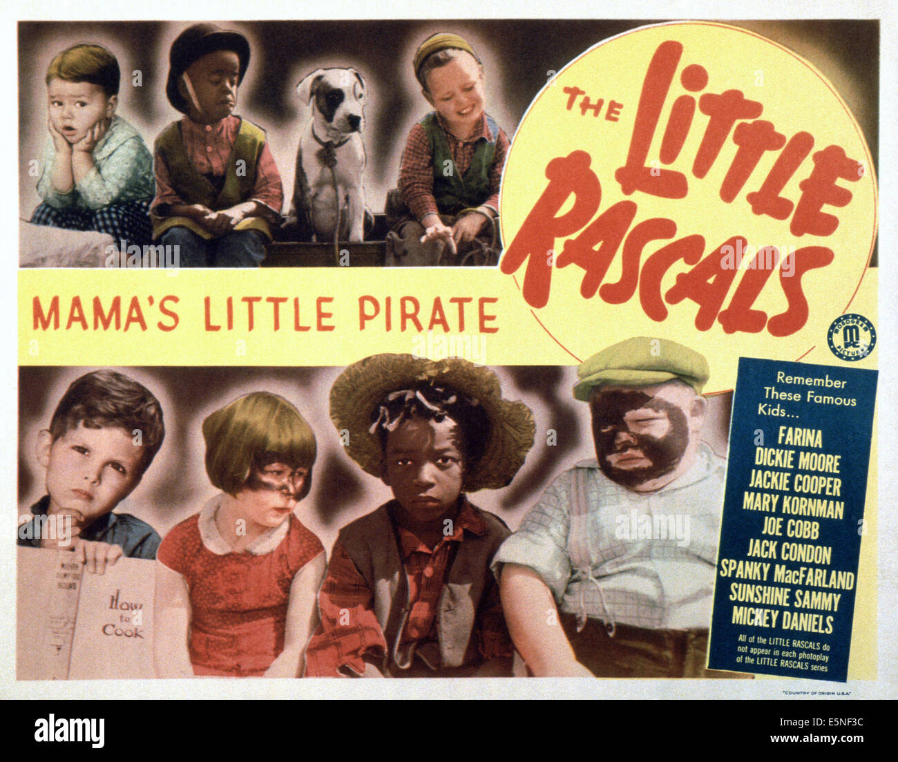 MAMA'S LITTLE PIRATE, top from left: Spanky MacFarland, Matthew Beard,  Pete the dog, Bobby Hutchins; bottom from left: Dickie Stock Photo