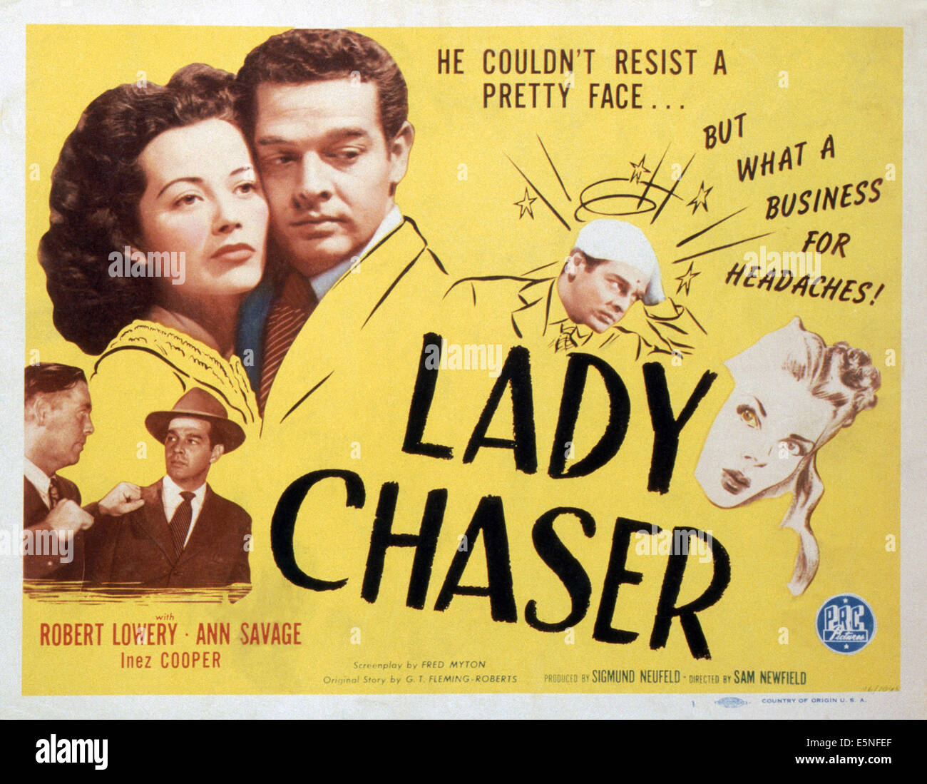 LADY CHASER, top left: Inez Cooper, Robert Lowery, 1946 Stock Photo