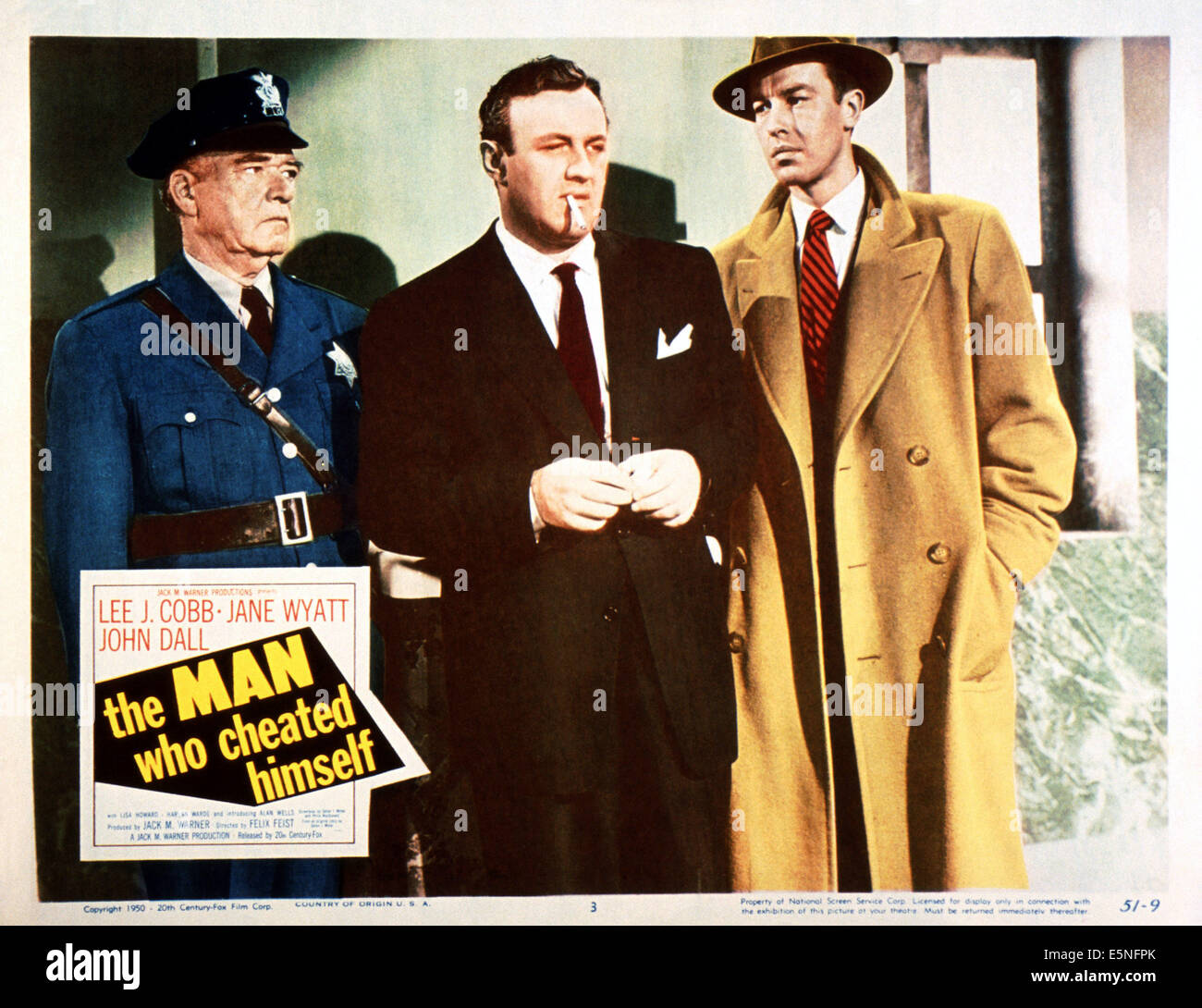 THE MAN WHO CHEATED HIMSELF, Lee J. Cobb (center), John Dall (right), 1950. ©20th Century-Fox Film Corporation, TM & Stock Photo