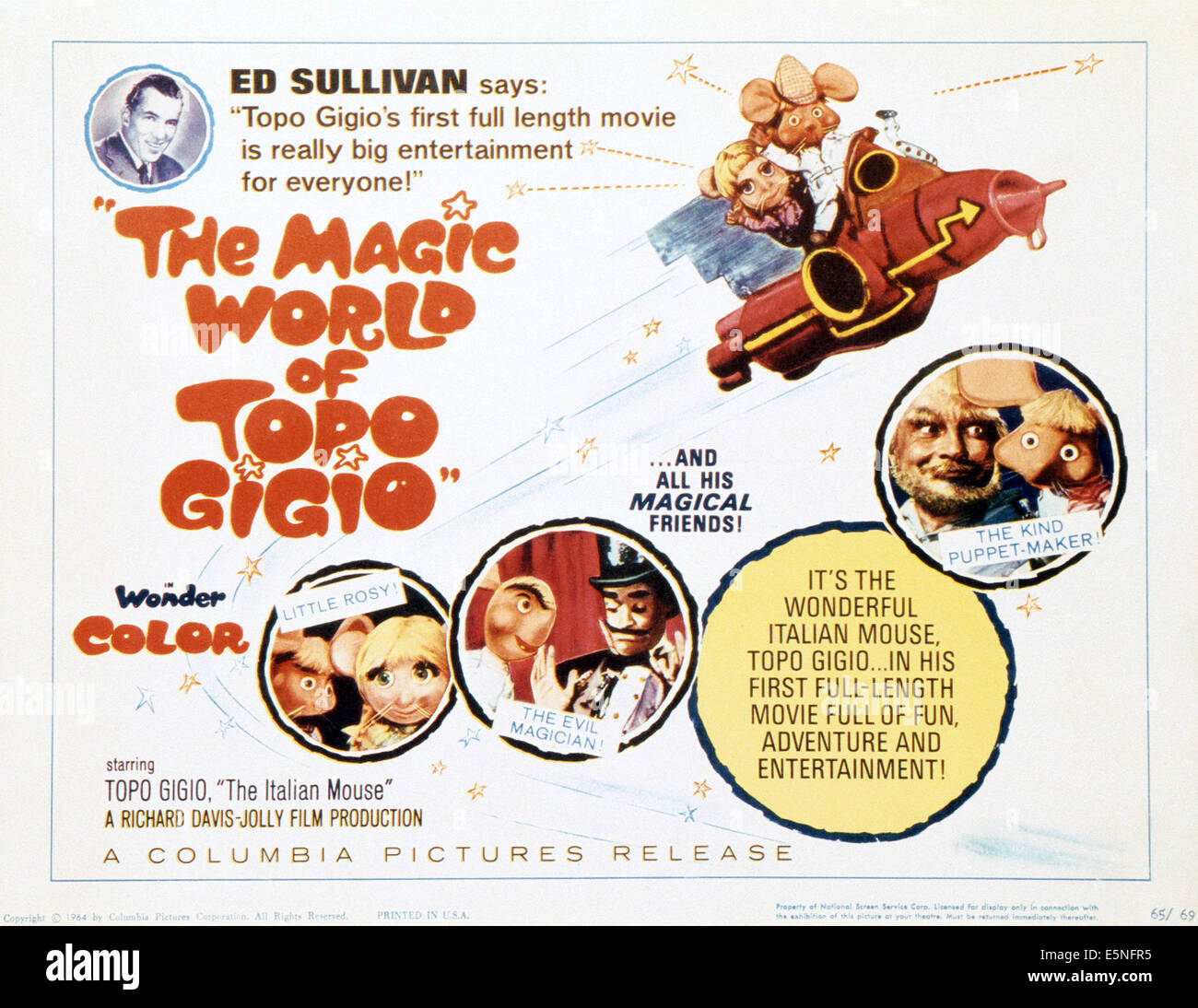 THE MAGIC WORLD OF TOPO GIGIO, (aka THE WORLD OF TOPO GIGIO, aka LE AVVENTURE DI TOPO GIGIO), Ed Sullivan (top left), Topo Stock Photo