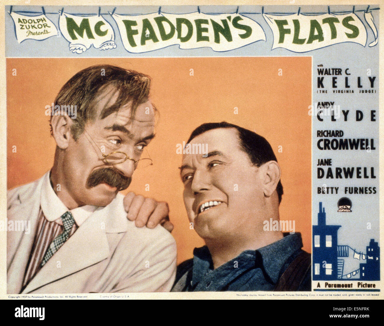 MCFADDEN'S FLATS, from left: Andy Clyde, Walter C. kelly, 1935 Stock Photo