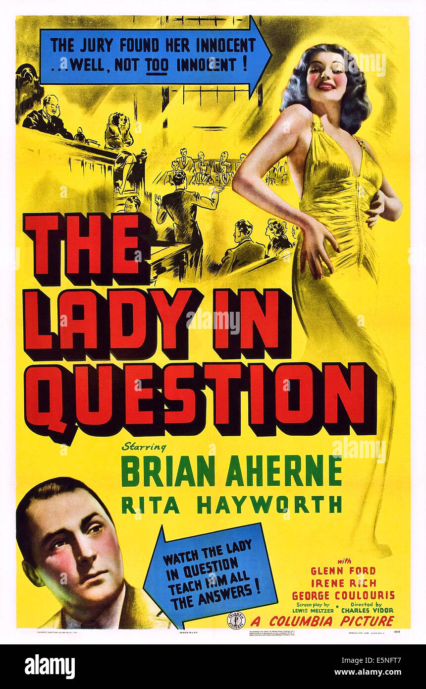 THE LADY IN QUESTION, Brian Aherne, Rita Hayworth, 1940 Stock Photo