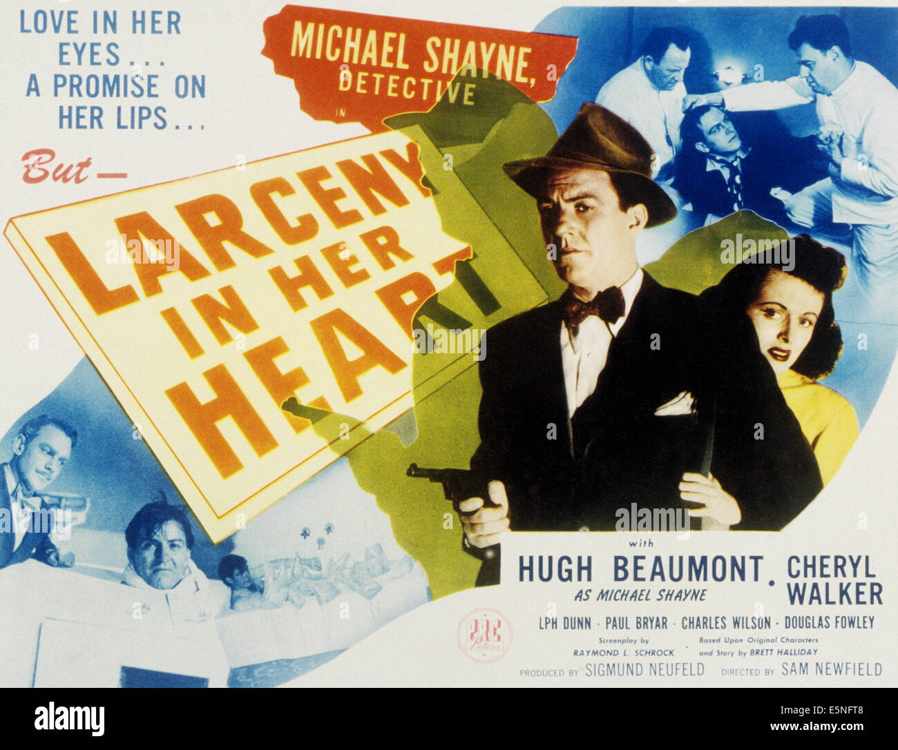 LARCENY IN HER HEART, from left, Hugh Beaumont, Cheryl Walker, 1946 Stock Photo